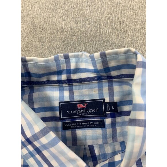 Vineyard Vines Classic Fit Plaid Long Sleeve Button Down Shirt (Men's Large) - Picture 4 of 12
